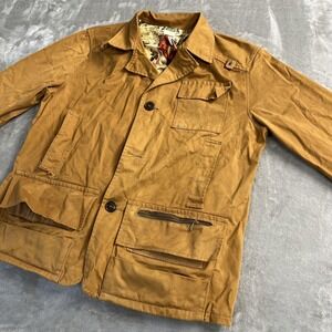 Vintage Ideal Jacket Mens 44 Brown Canvas Hunting Field Workwear Lined 70s